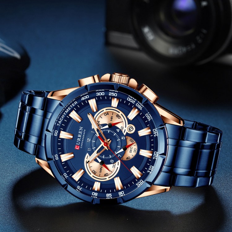 Чоловічий годинник CURREN blue - 