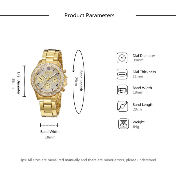 Жіночий годинник GENEVA gold - 