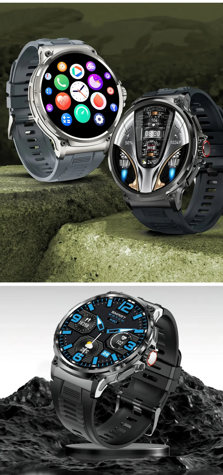 Смарт-годинник Smart Device 23 gray silicon - 