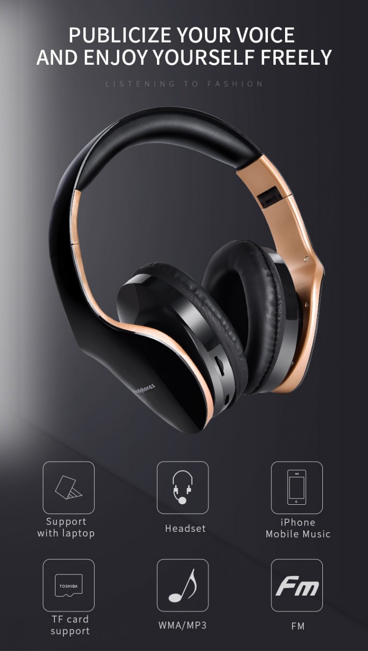 Навушники Bluetooth Air Music Bass 30 black   - 