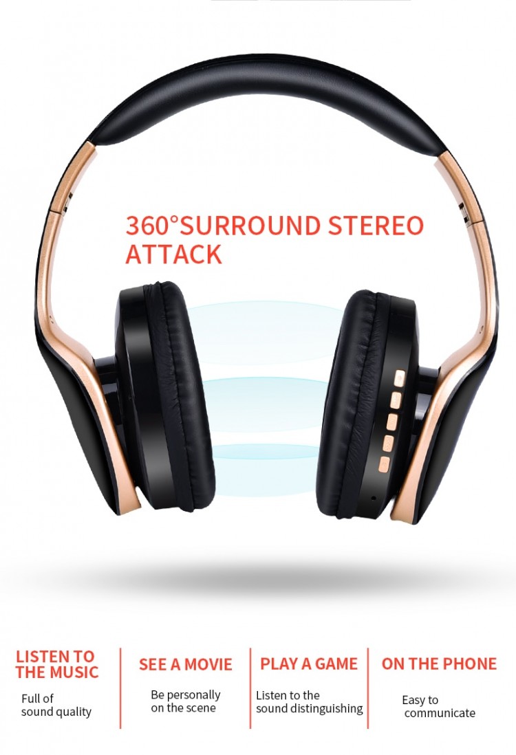 Навушники Bluetooth Air Music Bass 30 black   - 