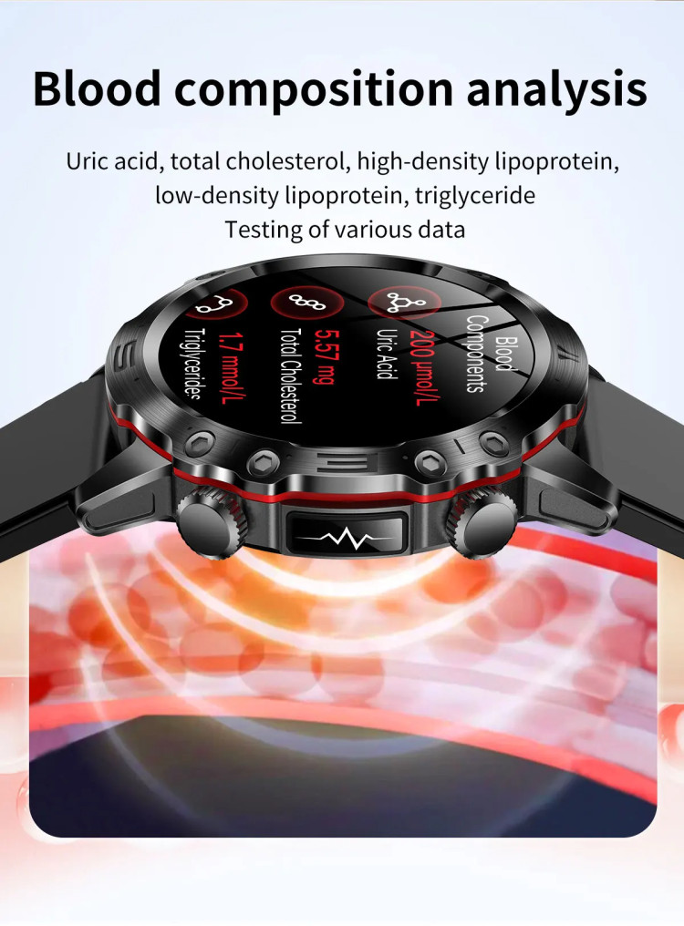 Смарт-годинник протиударний Smart Device 24 black silicon - 