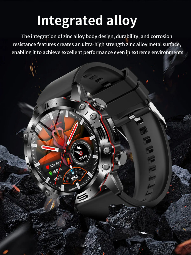 Смарт-годинник протиударний Smart Device 24 black silicon - 