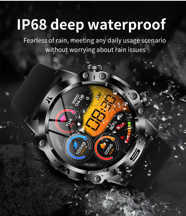 Смарт-годинник протиударний Smart Device 24 black silicon - 
