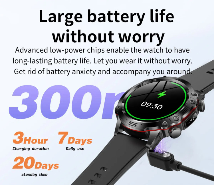 Смарт-годинник протиударний Smart Device 24 black silicon - 