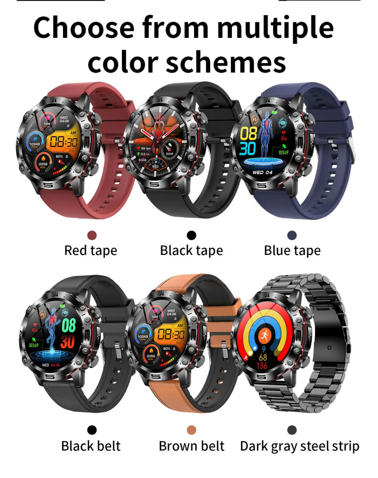 Смарт-годинник протиударний Smart Device 24 black silicon - 