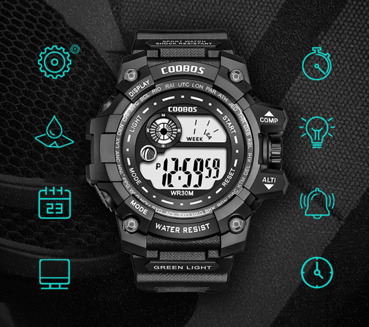 Чоловічий годинник COOBOS black - 