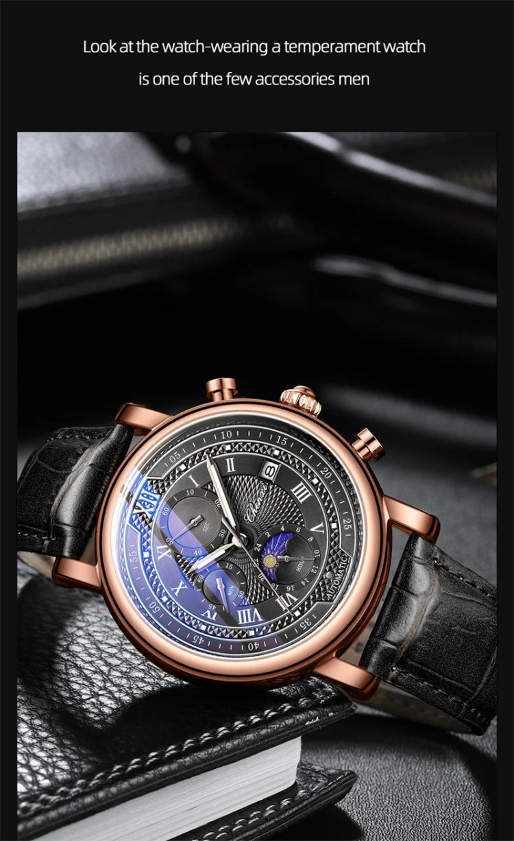 Чоловічий годинник CHENXI gold + black - 