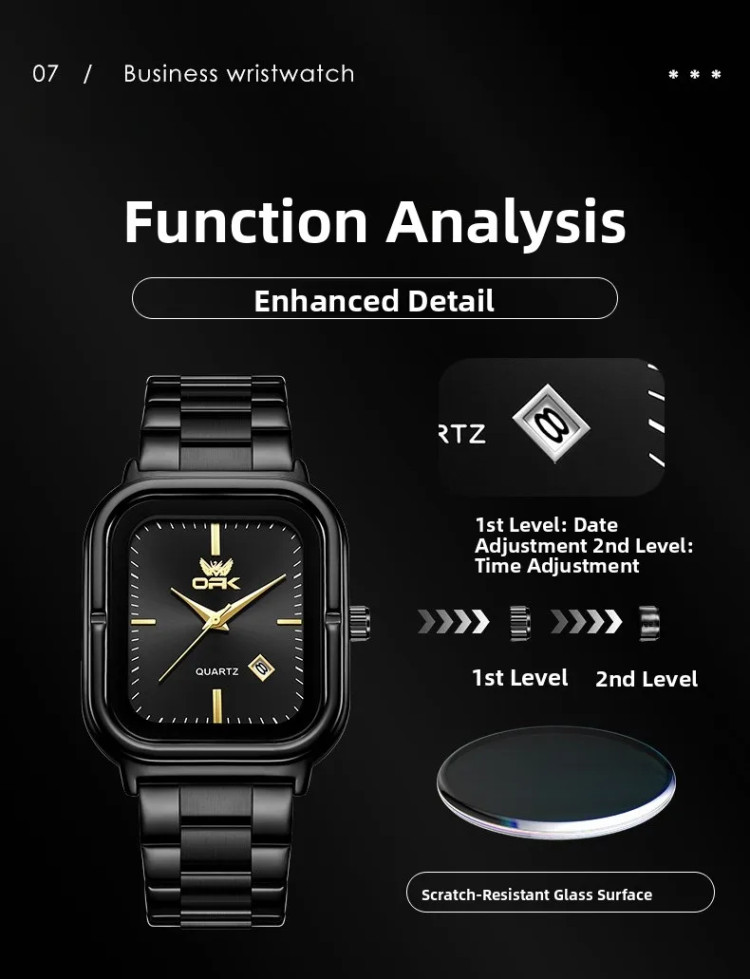 Чоловічий годинник Open Popular Key black - 