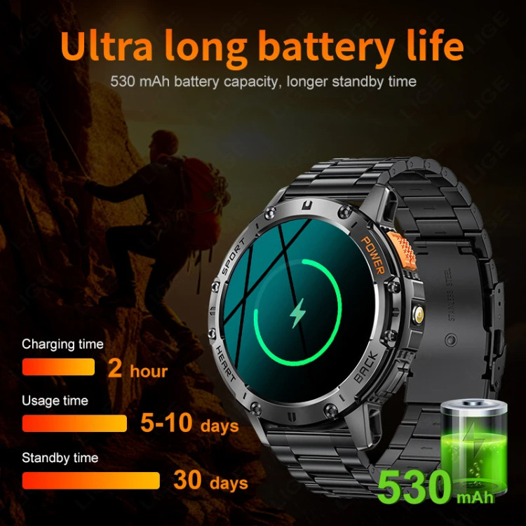 Смарт-годинник протиударний Smart Device 25 black silicon - 