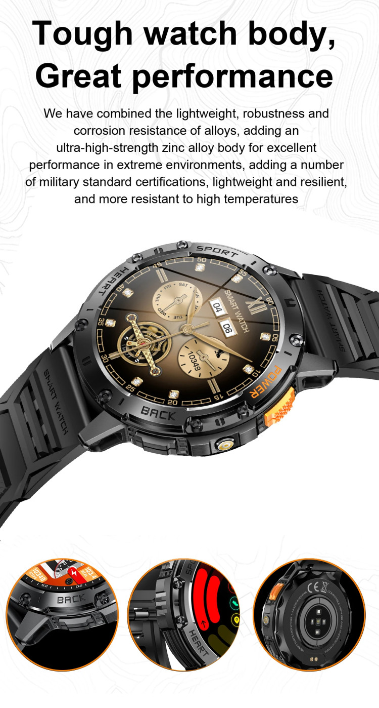 Смарт-годинник протиударний Smart Device 25 black silicon - 