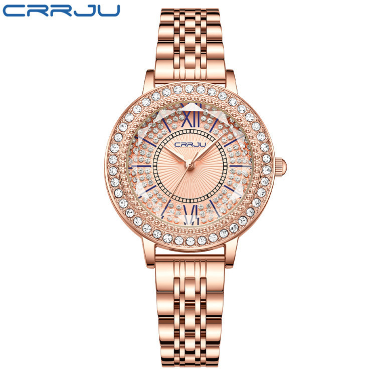 Жіночий годинник CRRJU gold - 