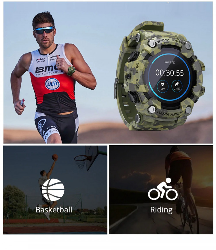 Смарт-годинник протиударний Smart Device 89 Army green - 