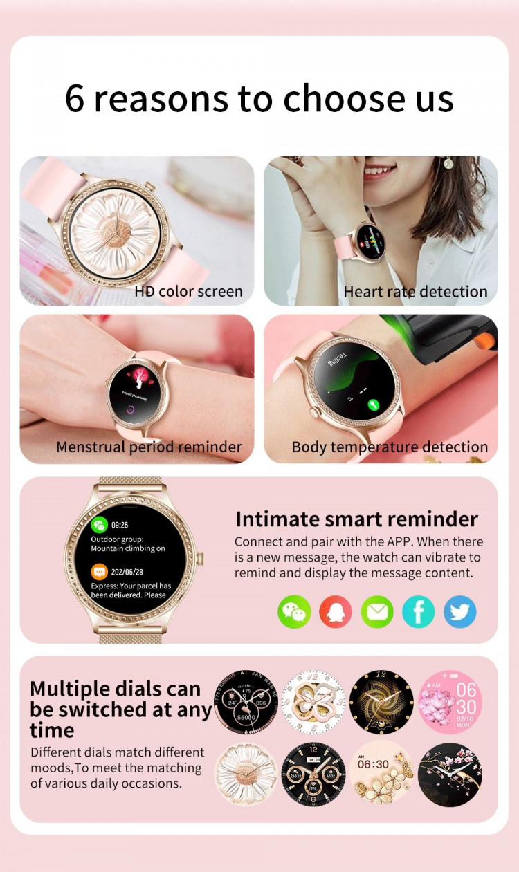 Смарт-годинник Women's Smart Device 5 black steel - 