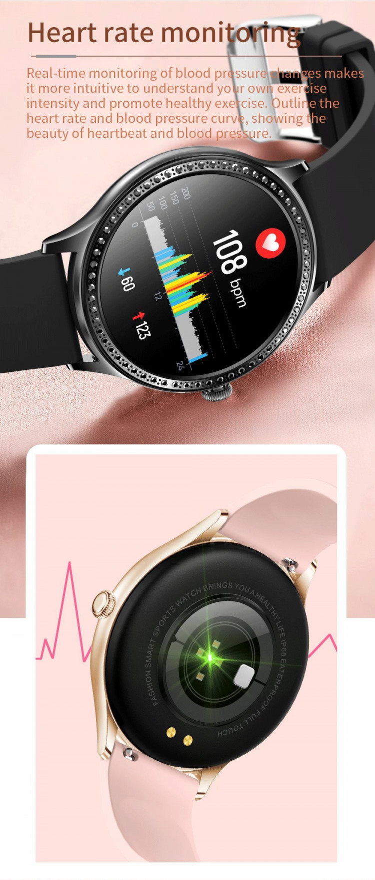 Смарт-годинник Women's Smart Device 5 black steel - 