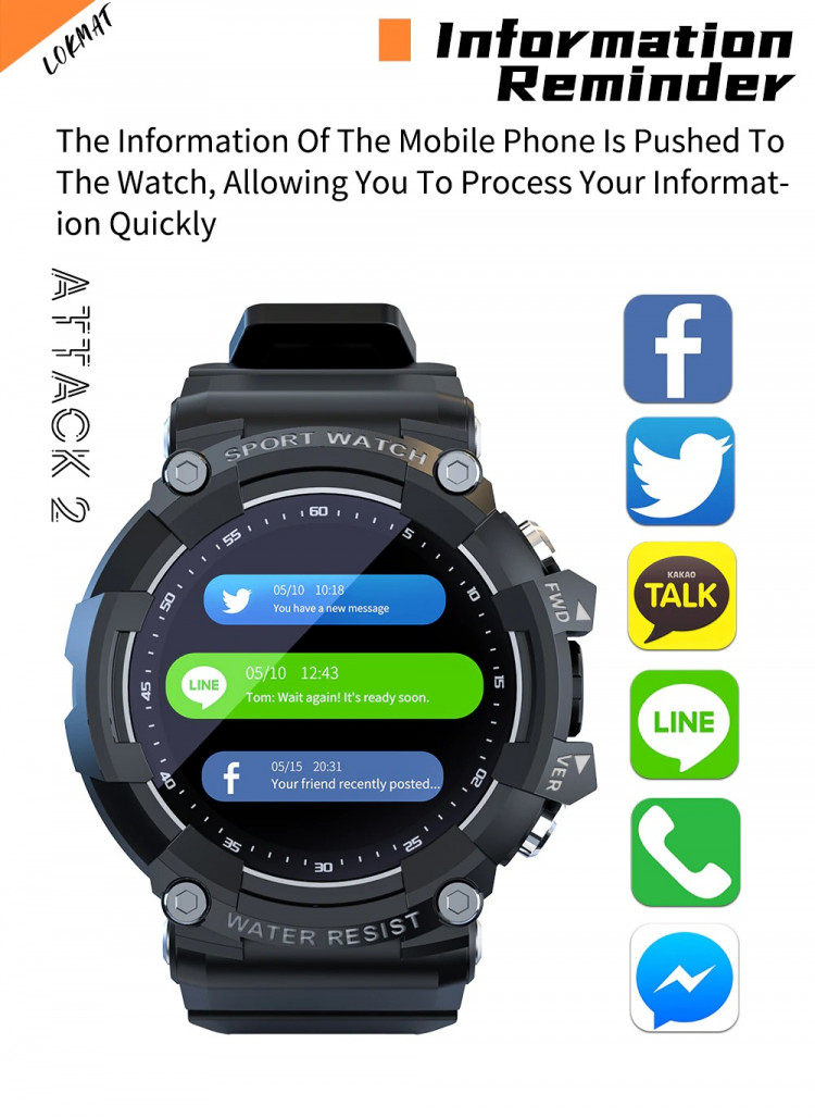 Смарт-годинник протиударний Smart Device 90 black - 