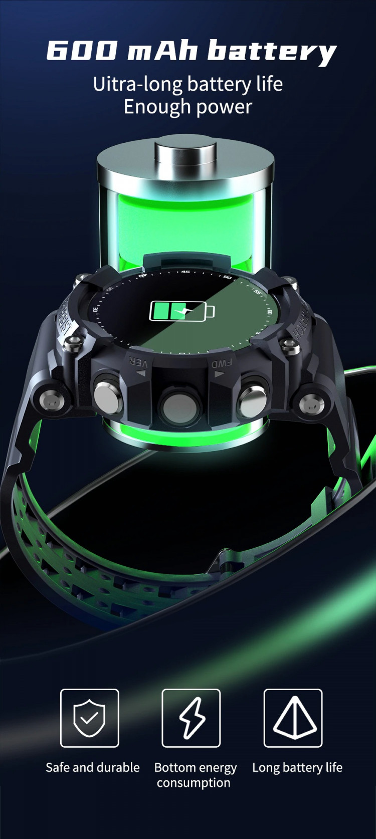 Смарт-годинник протиударний Smart Device 90 black - 