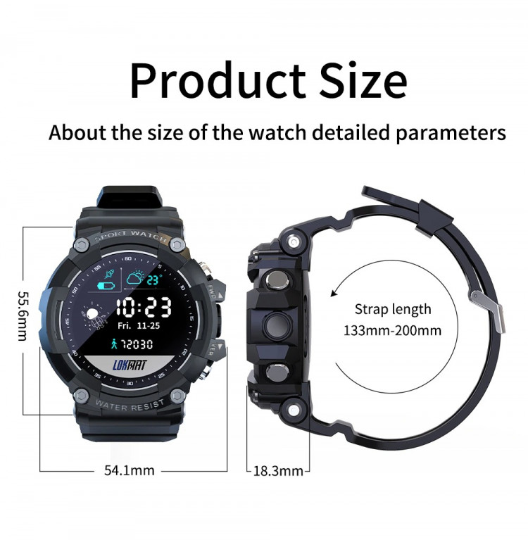 Смарт-годинник протиударний Smart Device 90 black - 