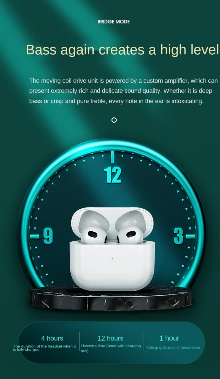Навушники Bluetooth Air Music 3 white  - 