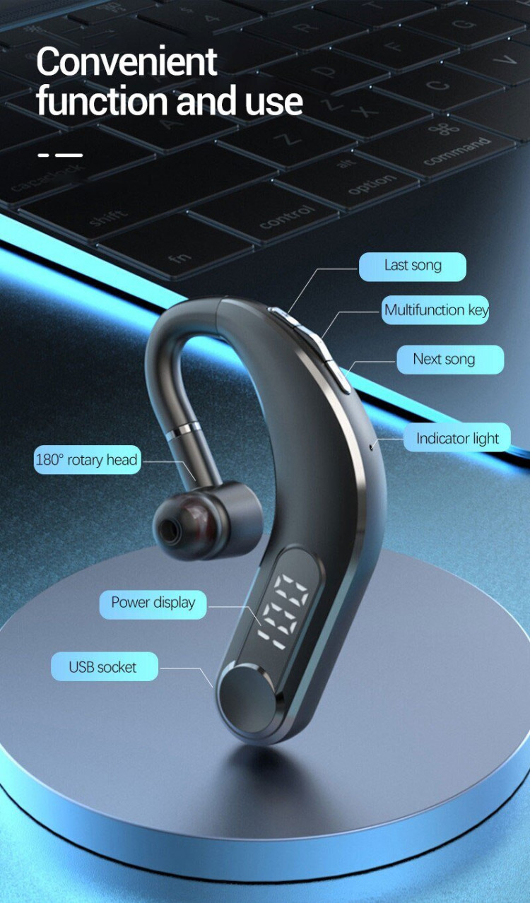 Bluetooth-гарнітура 34 black   - 