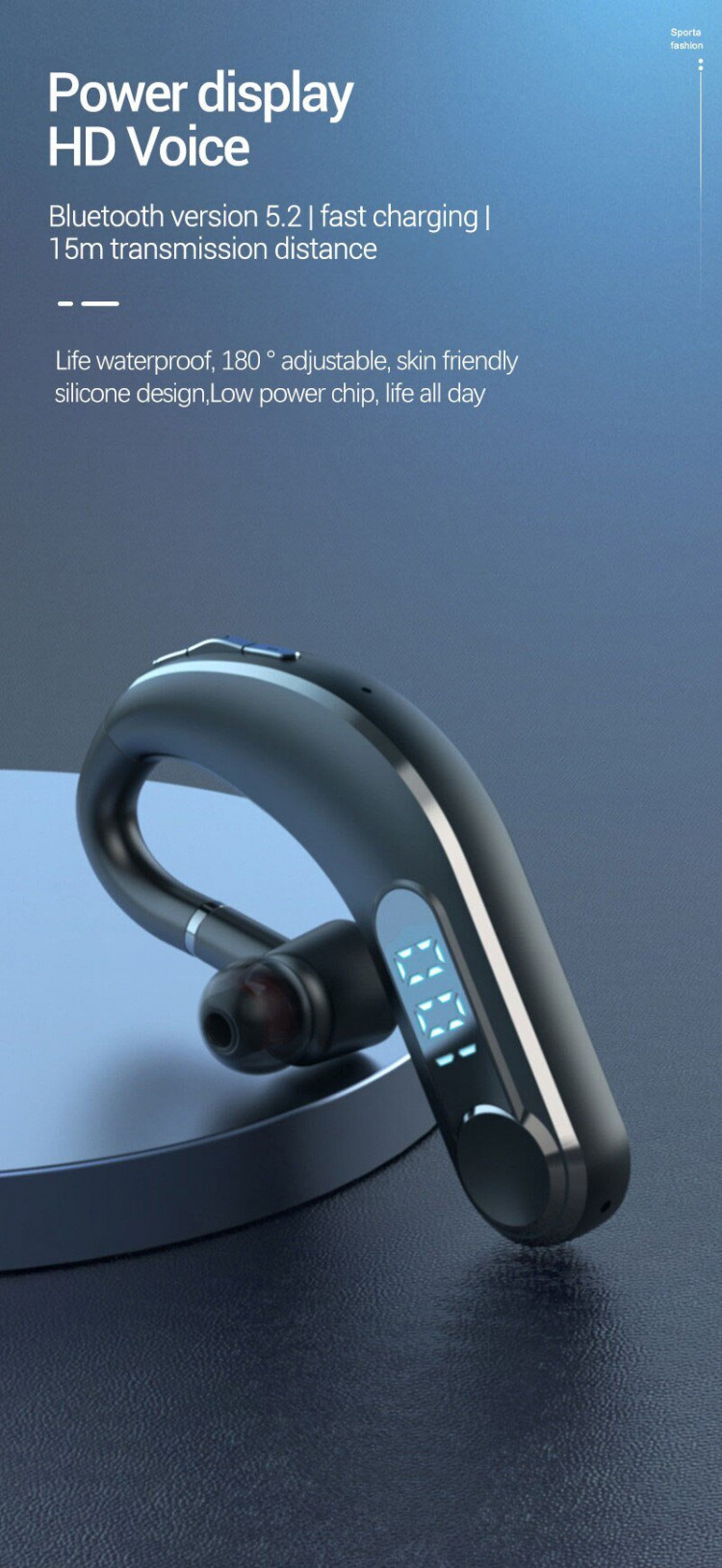 Bluetooth-гарнітура 34 black   - 