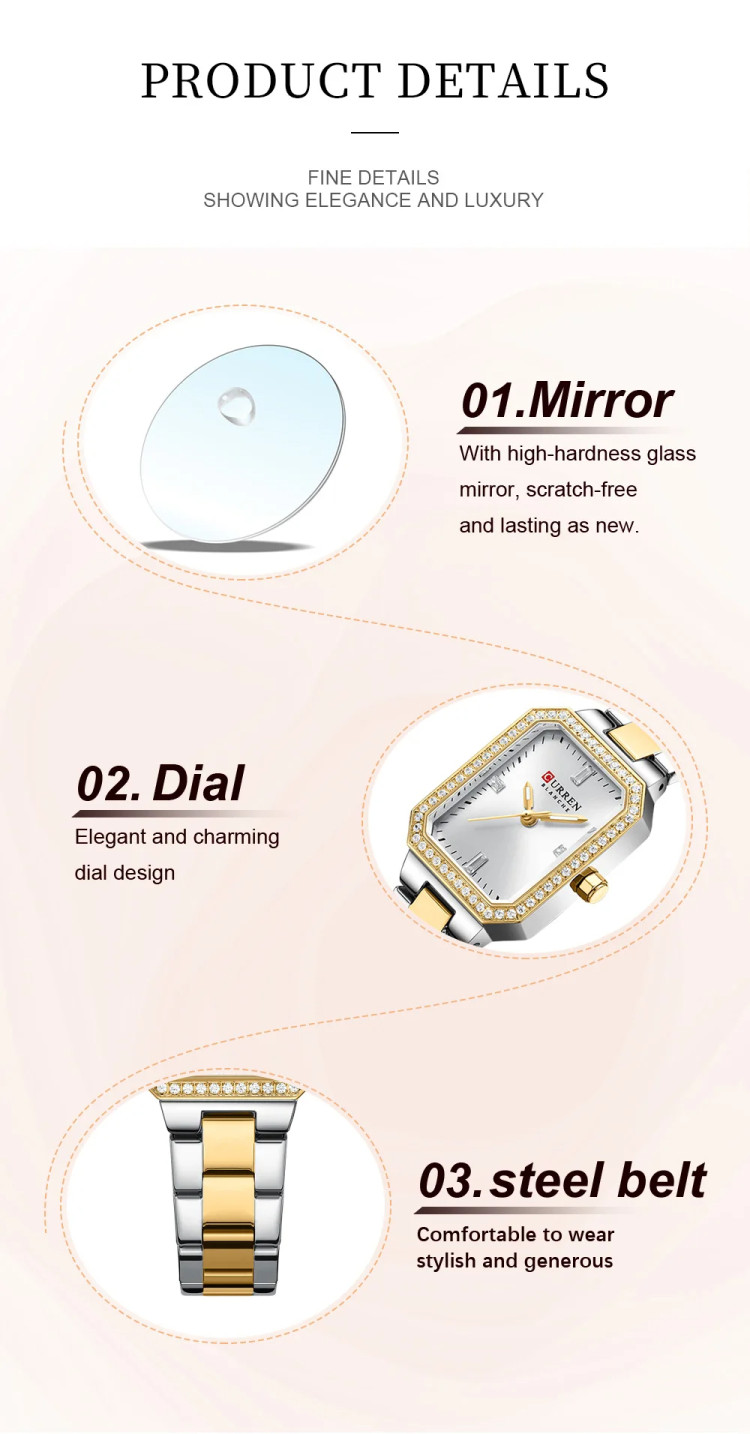 Жіночий годинник CURREN silver  - 