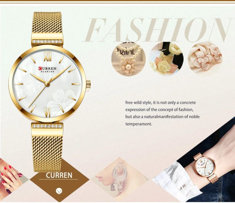 Жіночий годинник CURREN gold  - 