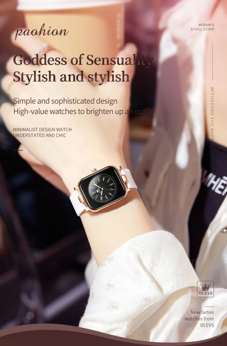 Жіночий годинник OLEVS gold + white - 
