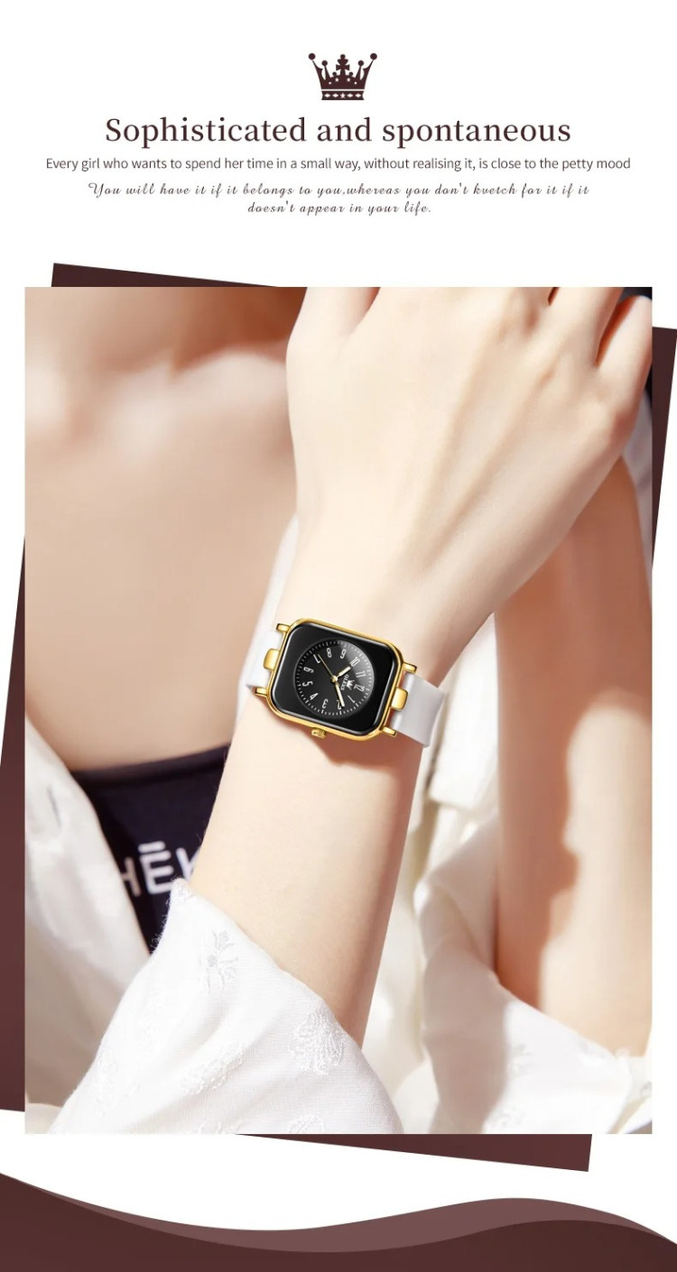 Жіночий годинник OLEVS gold + white - 