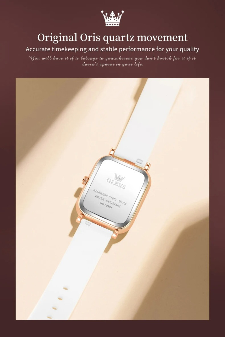 Жіночий годинник OLEVS gold + white - 