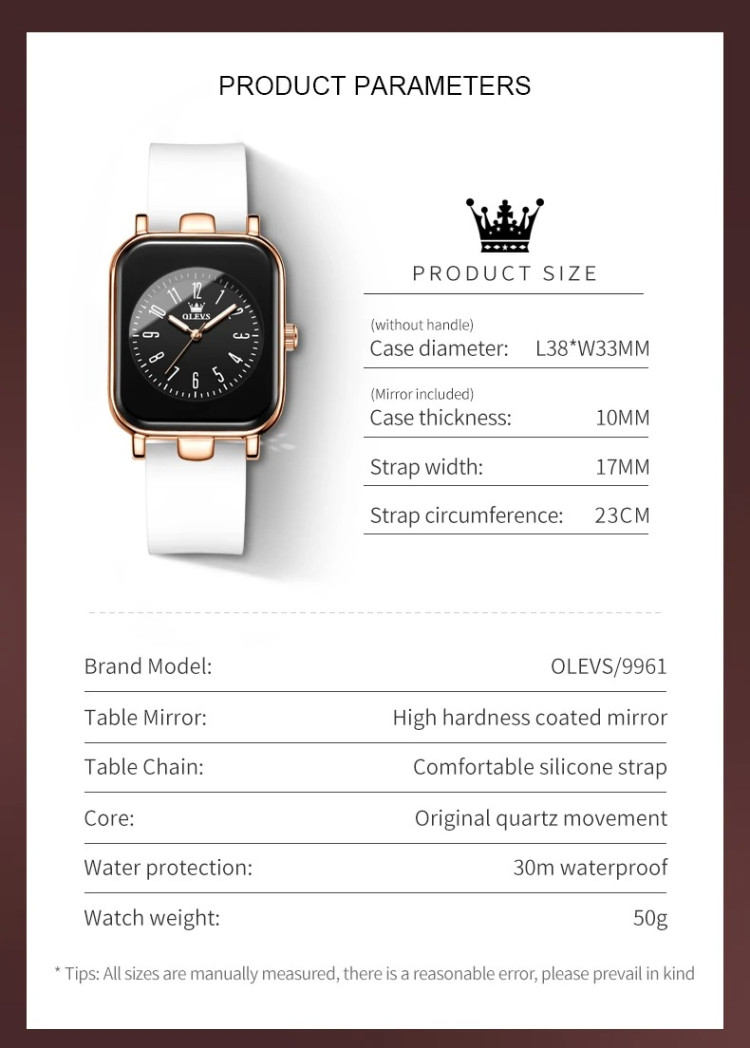 Жіночий годинник OLEVS gold + white - 