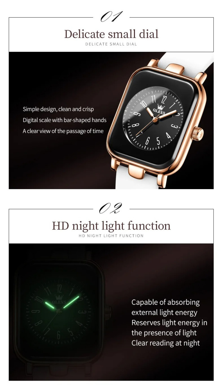 Жіночий годинник OLEVS gold + white - 