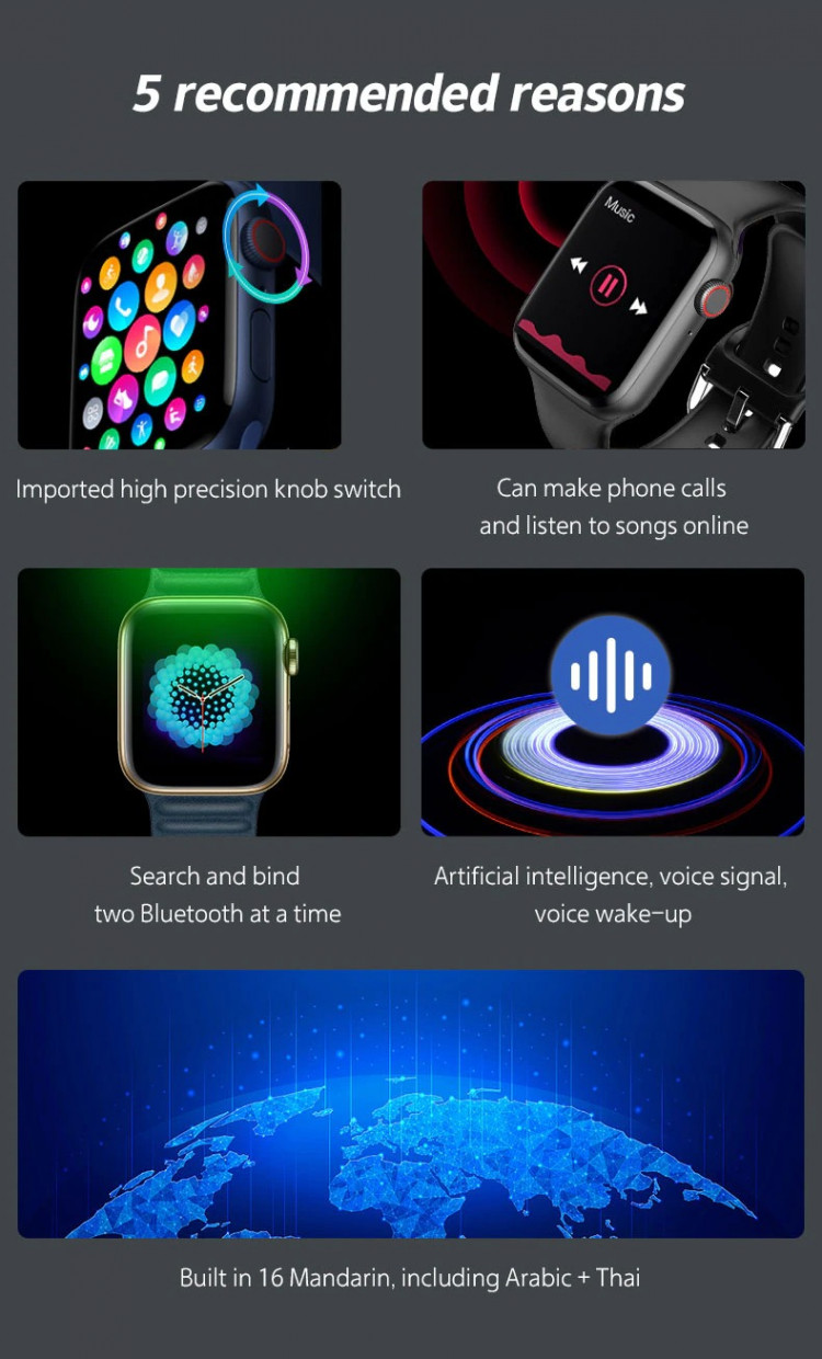 Смарт-годинник Smart Device 77 black   - 