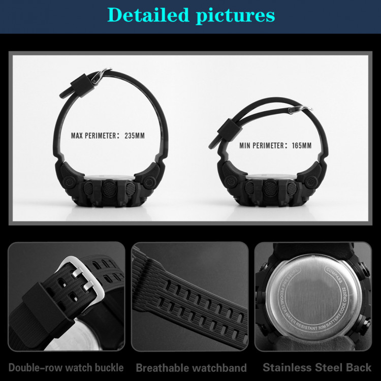 Чоловічий годинник HONHX 6015 black - 