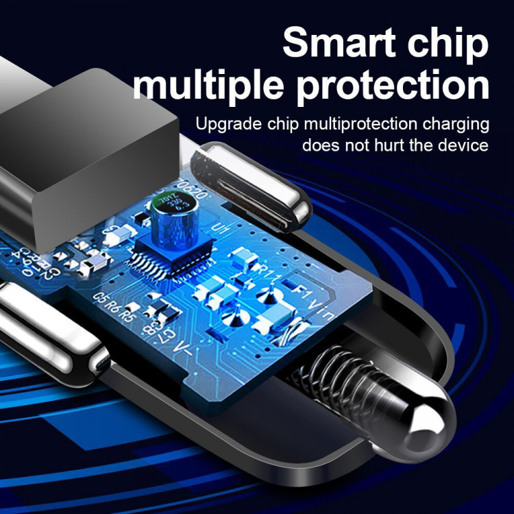 Автомобільний зарядний пристрій 3xUSB Quick Charge 3A - 
