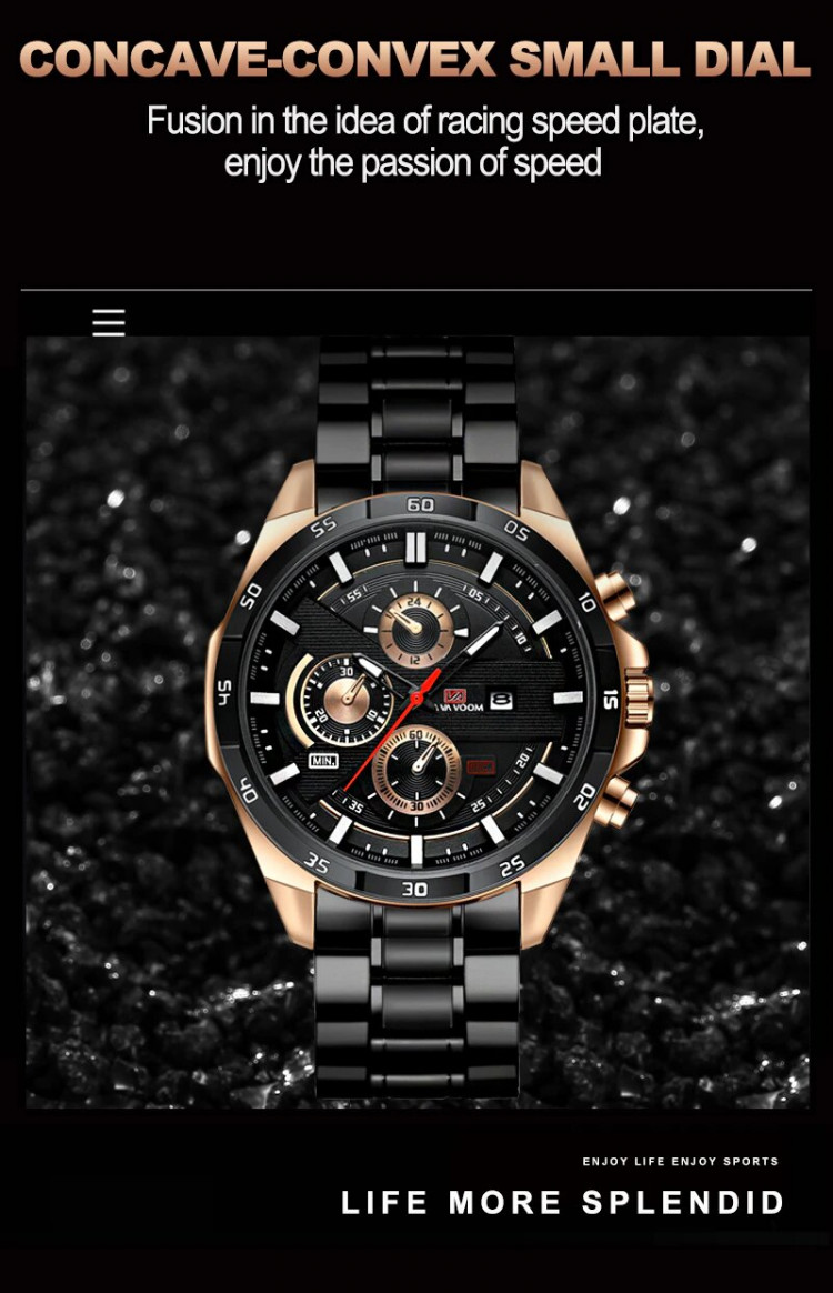 Чоловічий годинник VAVA VOOM gold+black  - 