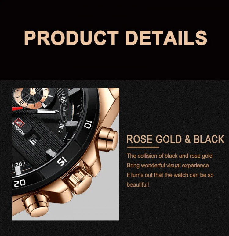 Чоловічий годинник VAVA VOOM gold+black  - 