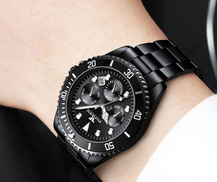 Чоловічий годинник FNGEEN black - 