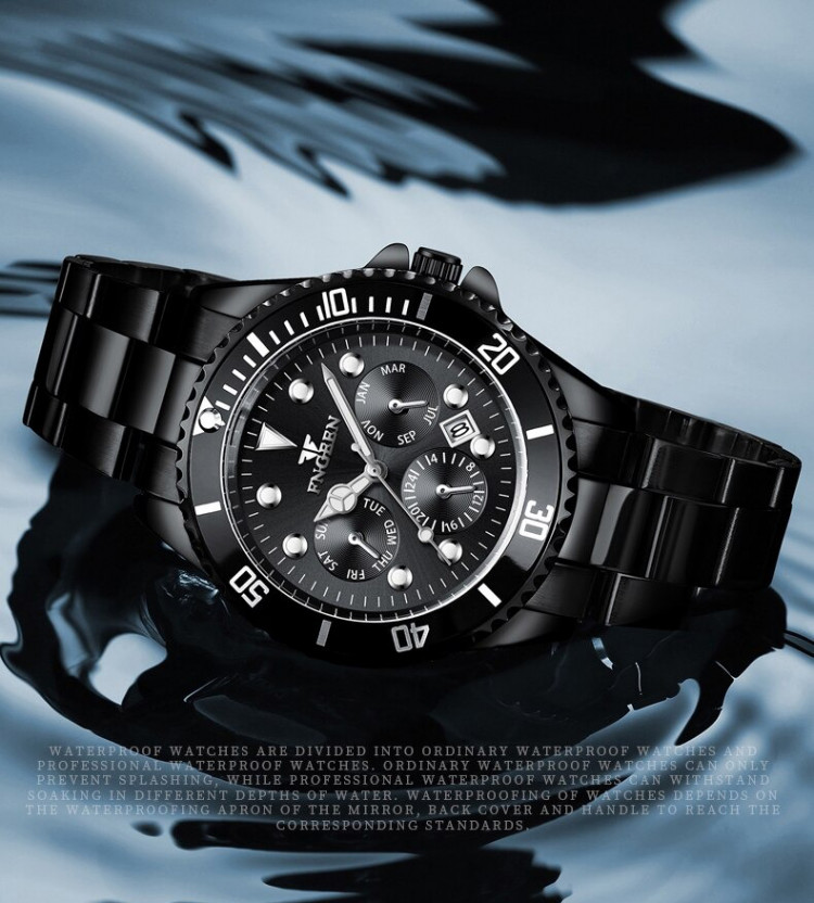 Чоловічий годинник FNGEEN black - 