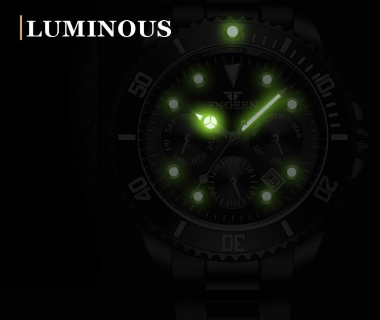 Чоловічий годинник FNGEEN black - 