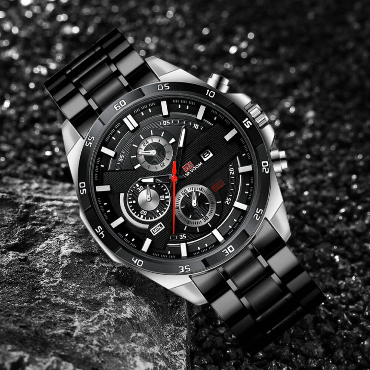Чоловічий годинник VAVA VOOM silver+black - 