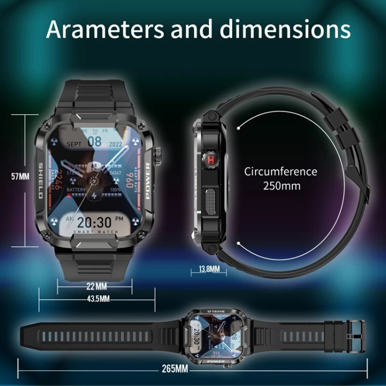 Смарт-годинник протиударний Smart Device 105 black - 