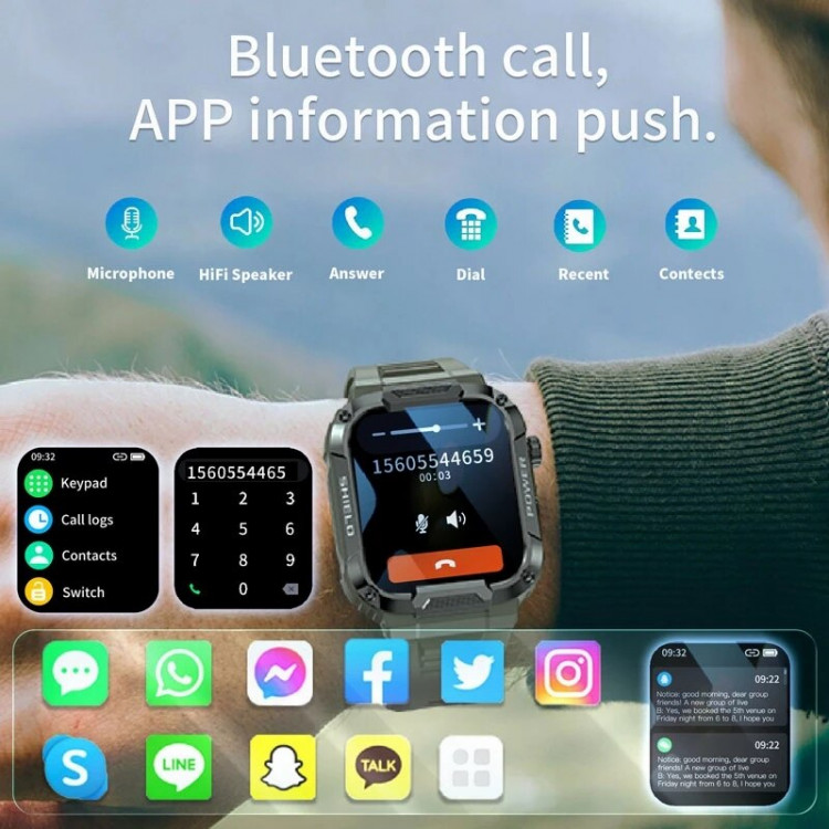 Смарт-годинник протиударний Smart Device 105 black - 