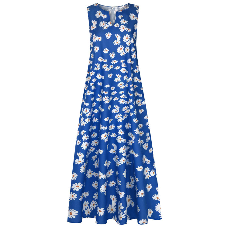 Плаття "Wallot" dark-blue+ flowers  - 