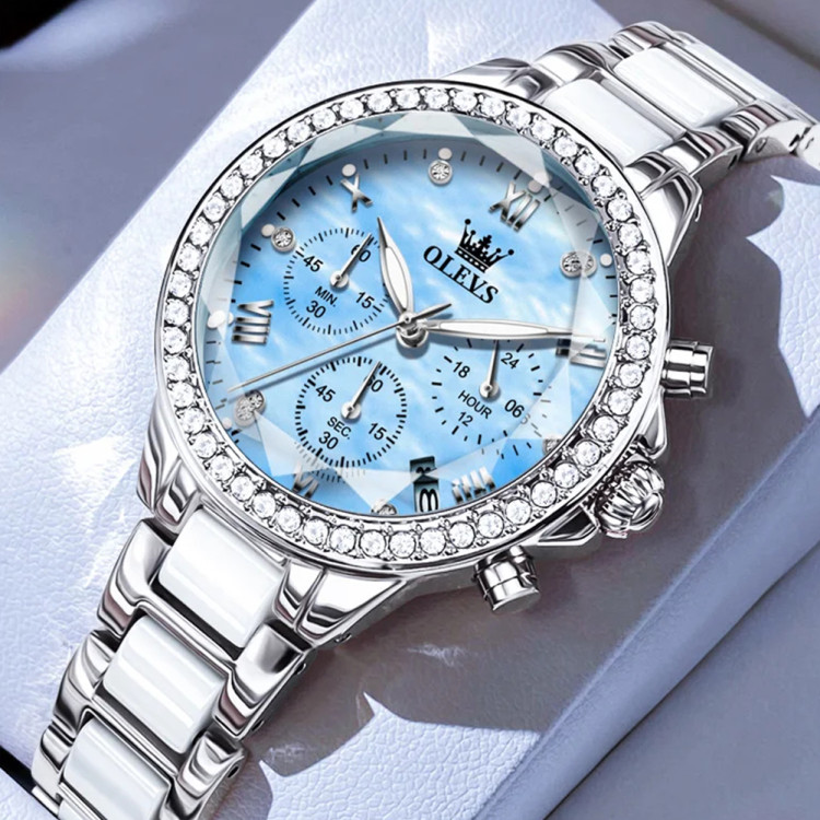 Жіночий годинник OLEVS silver