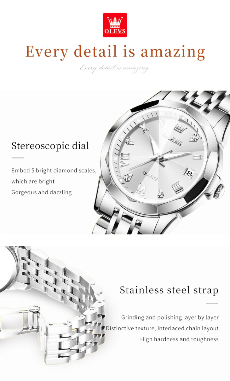 Жіночий годинник OLEVS silver - 