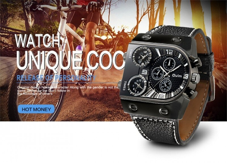 Чоловічий годинник Oulm black - 