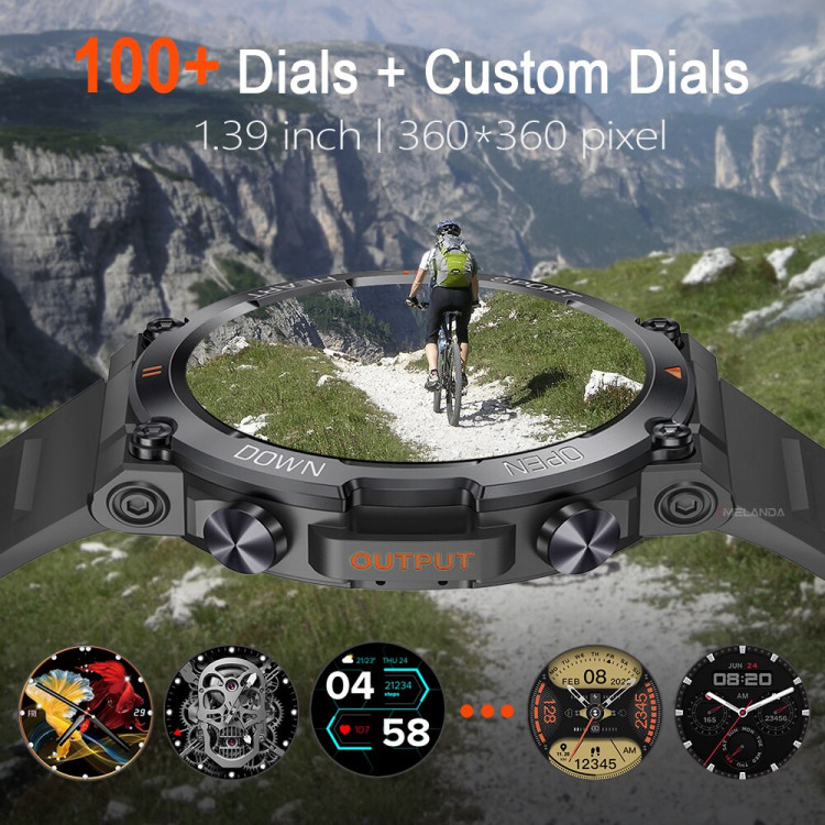 Смарт-годинник протиударний Smart Device 102 black steel - 