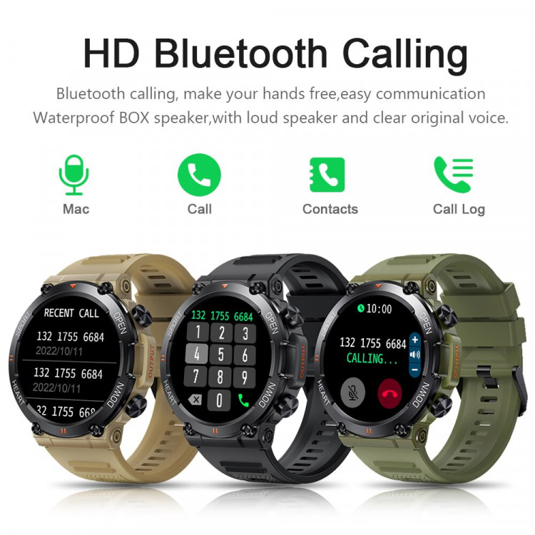 Смарт-годинник протиударний Smart Device 102 black steel - 