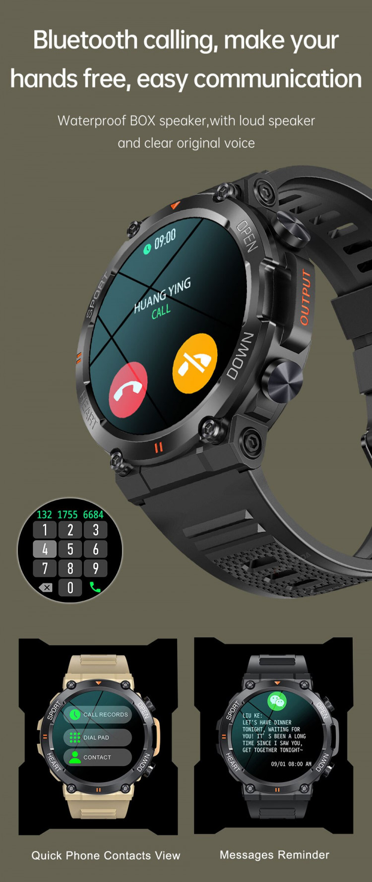 Смарт-годинник протиударний Smart Device 102 black steel - 